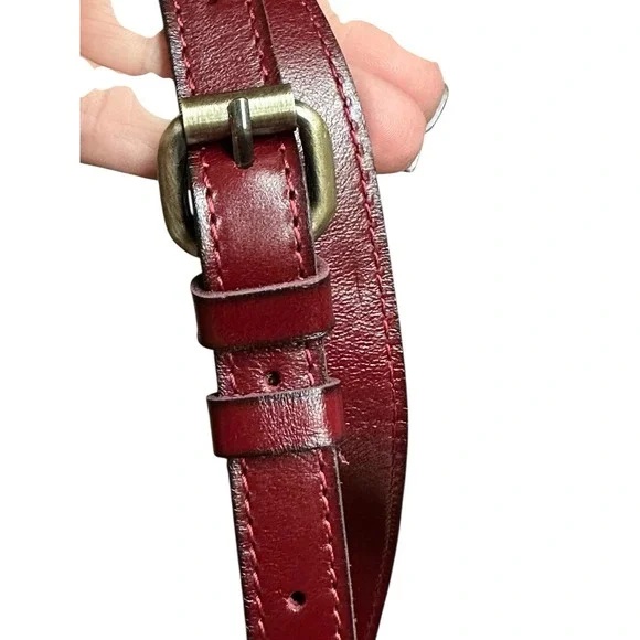 Patricia Nash Tartan Wool Navy W/ Red Leather Crossbody Bag NEW - Picture 3 of 12